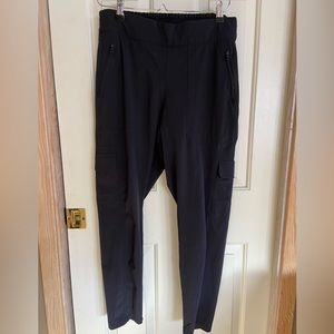 ATHLETA Black Cargo Pants fitted with tapered leg size 10